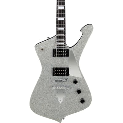 Ibanez Paul Stanley Signature PS60-SSL Iceman 6-String Solid Body Electric Guitar with Purpleheart Fretboard, Right-Handed, Silver Sparkle image 1