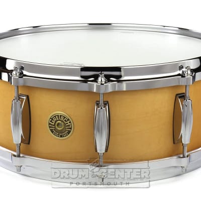 Gretsch USA Custom Snare Drum 14x5.5 10-Lug Satin Millennium Maple image 1