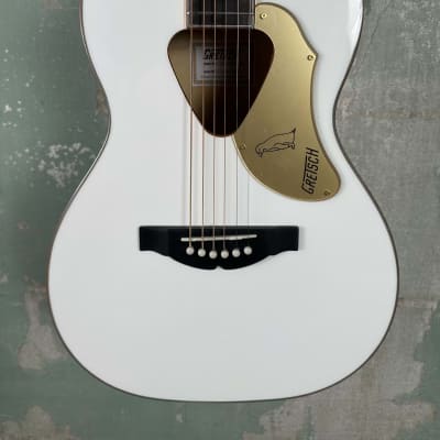 Mint Gretsch G5021E Rancher Penguin Parlor Acoustic / Electric Guitar - White image 2