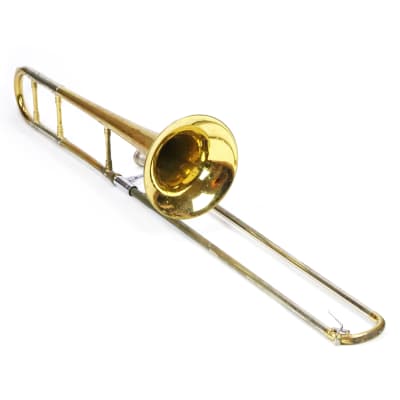 1960s Getzen Super Deluxe Tenor Trombone Brass Chrome Jazz Band Studio Stage Model Instrument Horn Made in USA Original Hard Shell Case (T178) image 5