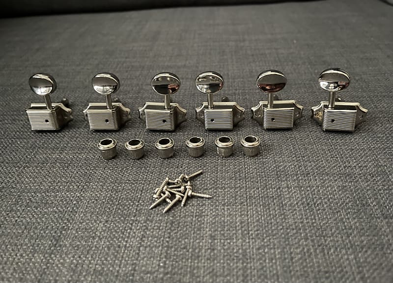 Epiphone Kluson-style Tuning Machines 3x3 - Nickel | Reverb