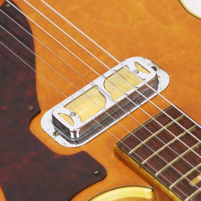 1961 Harmony H47 Stratotone MARS Vintage Silvertone Jupiter Electric Semi-Hollow DeArmond Gold Foil Pickup Player’s Guitar w/ OSSC image 10