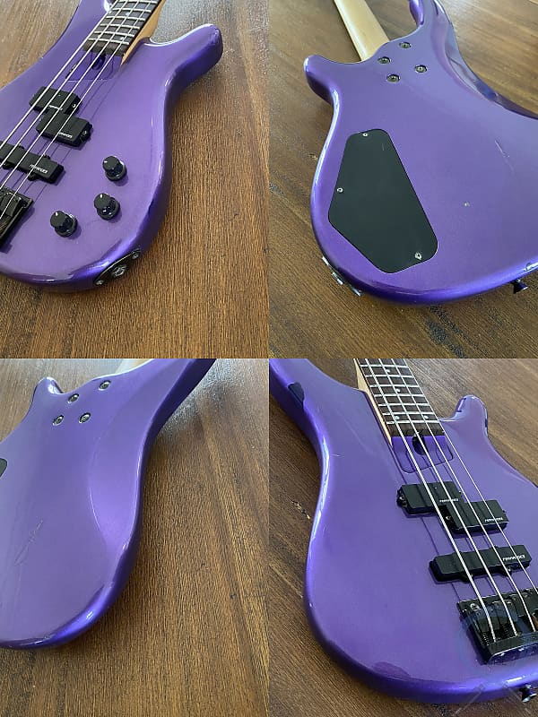売れ筋商品お見逃しなく Fernandes FRB-60 1990s, MIJ, Purple, Sparkle Bass, Revolver ギター