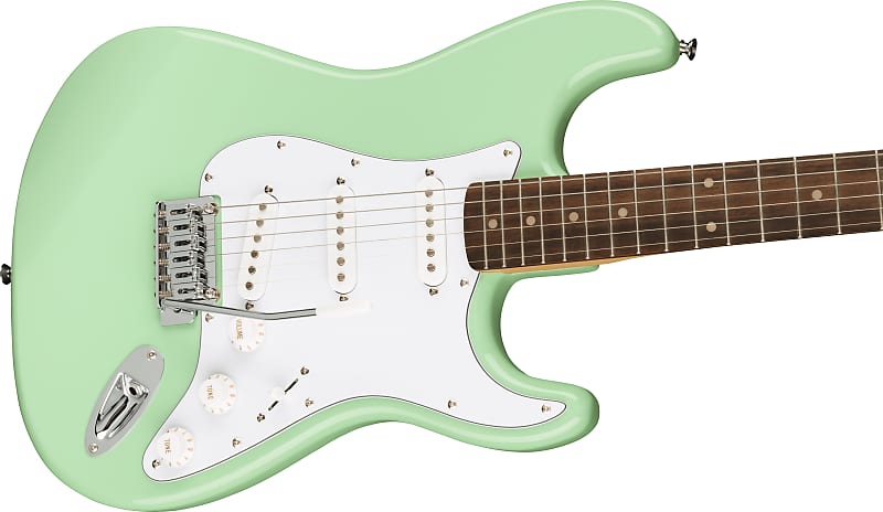 Squier FSR Affinity Series™ Stratocaster®, Laurel Fingerboard, White Pickguard, Surf Green image 1