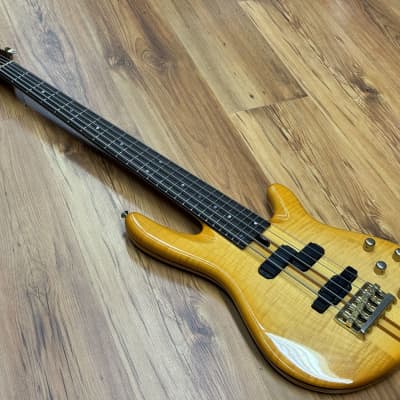 Yamaha TRB5P Amber Improved w/ John East Buffer preamp and better electronics image 4
