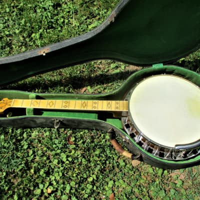 Lange Orpheum Banjo, 1920's,  Resonator, Tone Ring, Page Tuners, HSC,  Unusual Model,  Little Use image 1