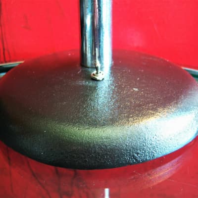 Vintage 1960's Shure 737A crystal microphone Satin Chrome w period Atlas DS-7 desk stand image 12