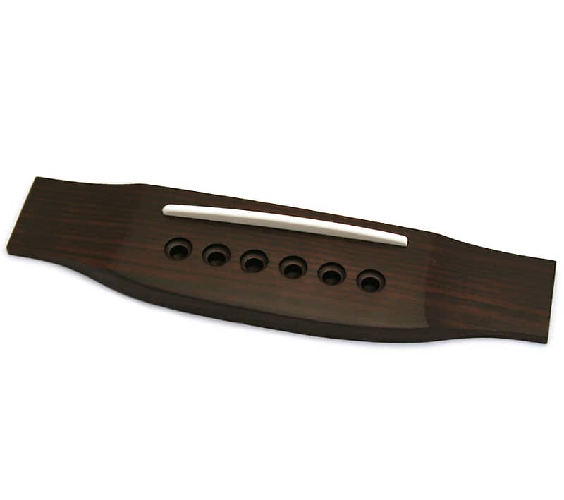 GB-3343 Grover Rosewood Acoustic Guitar Bridge with Plastic Saddle image 1