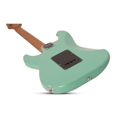 Schecter Nick Johnston Traditional H/S/S 6-String Electric Guitar (Atomic Green) Bundle with Stand, Tuner, Strap, and Cable (5 Items) image 15