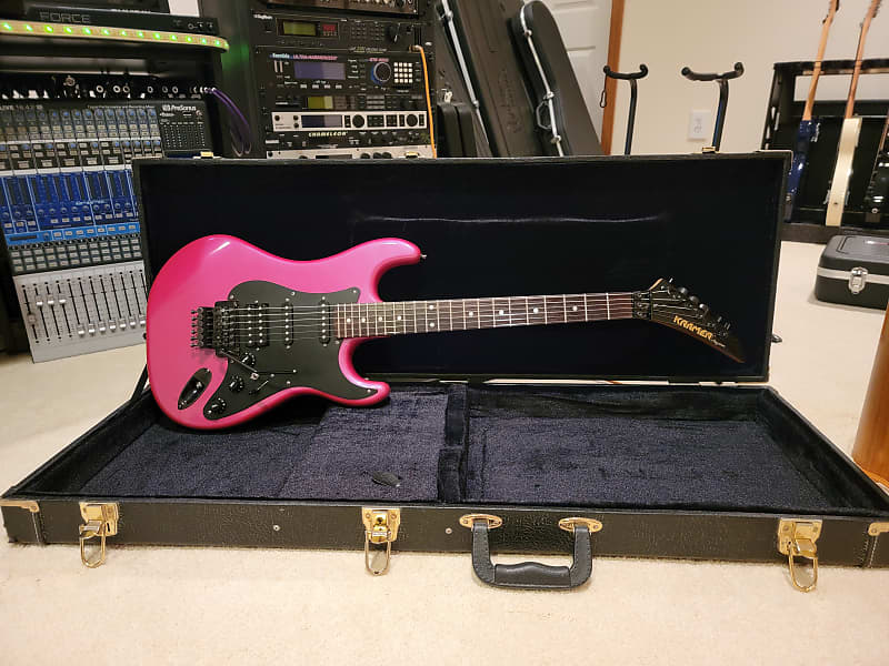 1980's Kramer Aerostar ZX10 Hot Pink Solid Body Electric