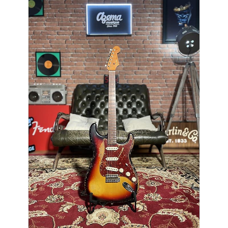 Fender CUSTOM SHOP STRATOCASTER LIMITED EDITION ROASTED 61 SUPER HEAVY RELIC 3 TONS SUNBURST 2023 - Super Heavy relic Aged 3 Tons sunburst image 1