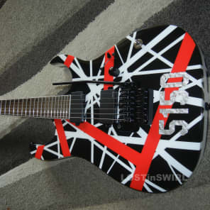 Ibanez RGIR20BE RG JEM Stripe Body and Neck Black, White and Red 5150 image 5