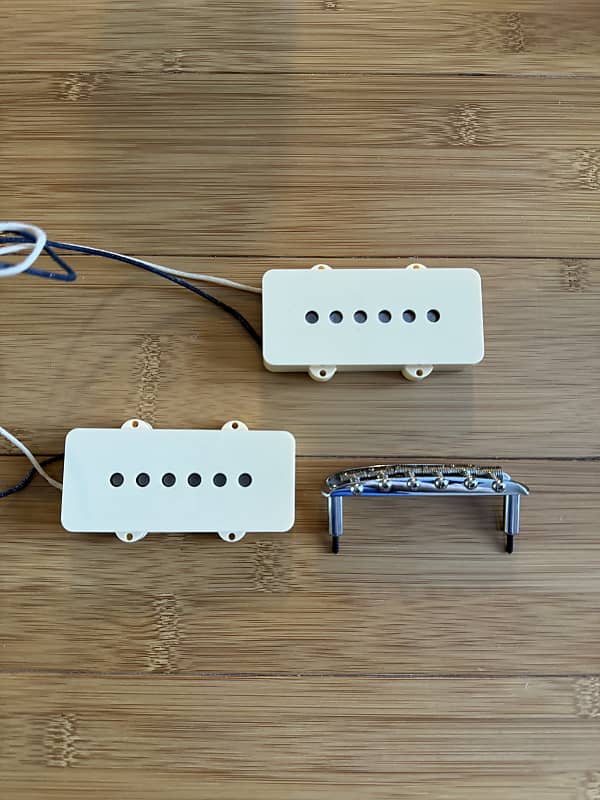 Fender Jazzmaster p90s and bridge 2022 Cream/chrome Reverb
