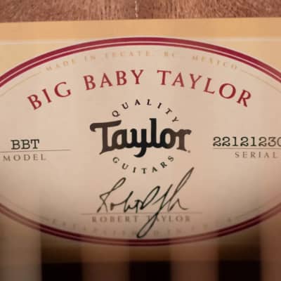 Taylor BBT Big Baby Left Handed Dreadnought Acoustic with Gig Bag image 13