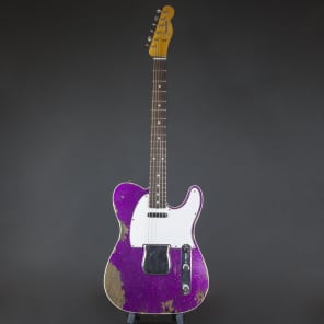1960 Fender Custom Telecaster  Heavy Relic Magenta  Sparkle image 3