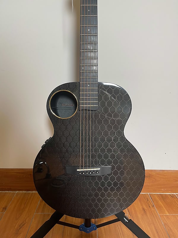 Enya Carbon Fiber Acoustic Electric Guitar X4 Pro Mini with Hard Case image 1