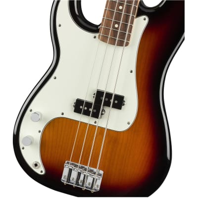 Fender Player Precision Left Handed Electric Bass Guitar, Pau Ferro Fingerboard, 3-Color Sunburst image 14