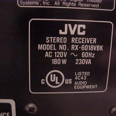 JVC RX-6018V - 5.1ch - 100w Per Channel Home Theater Receiver image 8