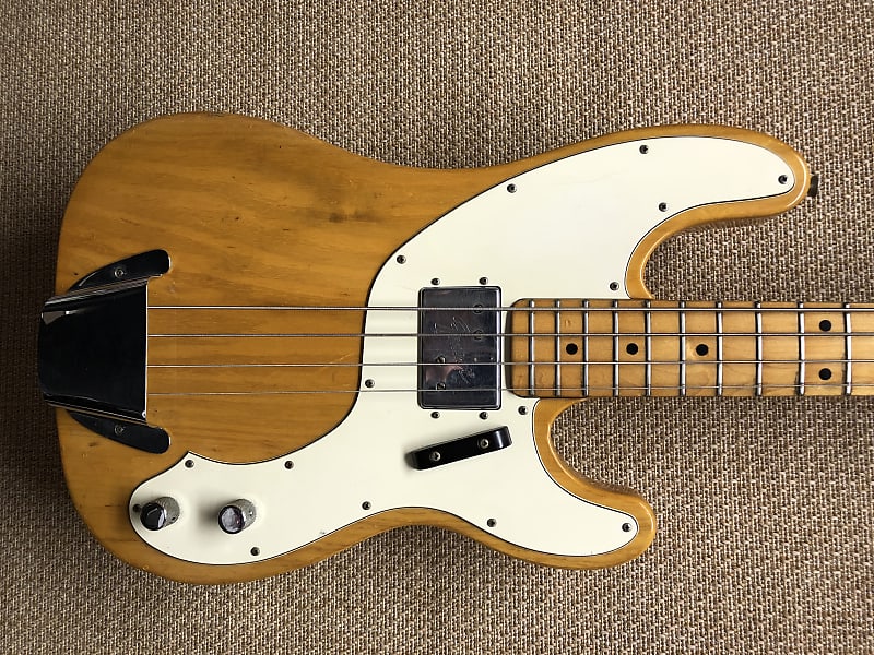 1974 Fender Telecaster Bass Guitar, Ash, Wide Range Humbucker, Maple Neck, Orig Case image 1