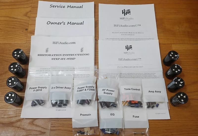 Sansui G801 restoration kit filter capacitor repair rebuild fix  			