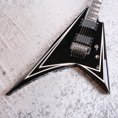 E-II by ESP SV WHITE w/BLACK STRIPES Electric Guitar From