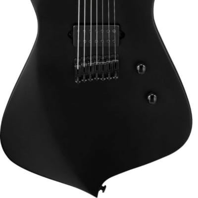 Ibanez ICTB721 Iceman Iron Label 7-String Electric Guitar, Black Flat w/ Bag image 1