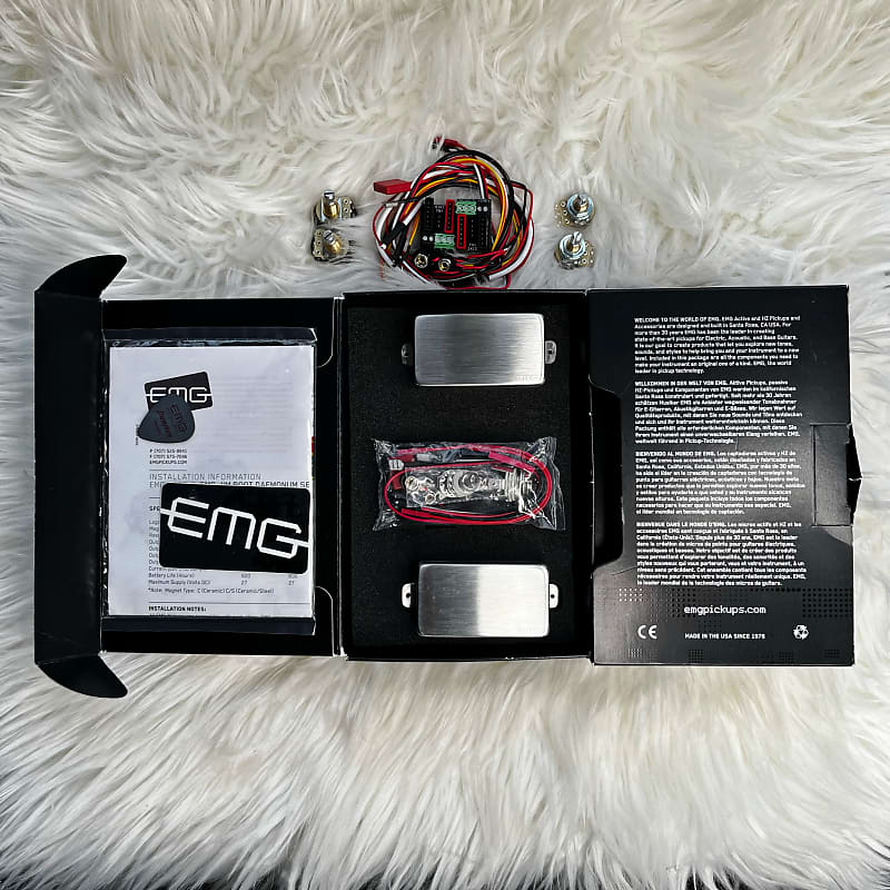 EMG 81 60 Set Brushed Chrome Jim Root Het Humbucker Set w/ | Reverb