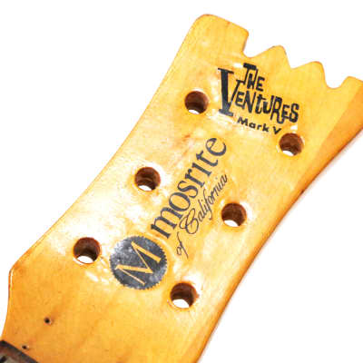 1966 Mosrite The Ventures Model Mark V Vintage Electric Guitar Neck – Rare Original ’66 MK V German Carve Ventures II Part Made in Bakersfield CA (B802) image 9