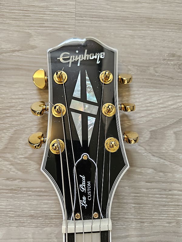 Epiphone Les Paul Custom 2021 - Ebony (with EMG JH set) | Reverb