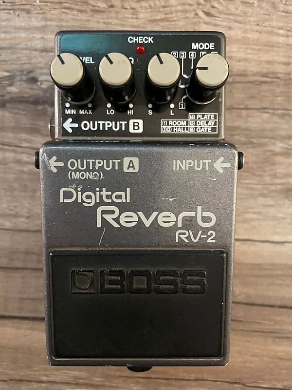 Boss RV-2 Digital Reverb (Dark Gray Label) 1987 - 1989 - Gray | Reverb