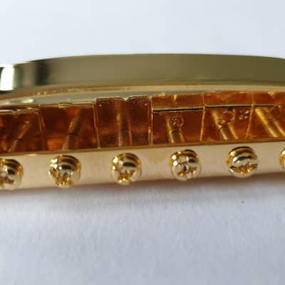 Quality Tune o matic Bridge for Rickenbacker in Gold image 2