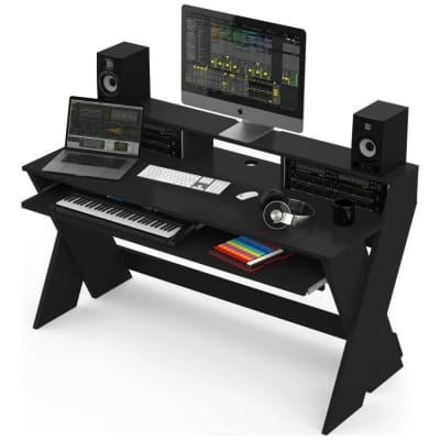 Glorious Sound Desk Pro Black Complete DJ Studio Desk image 3