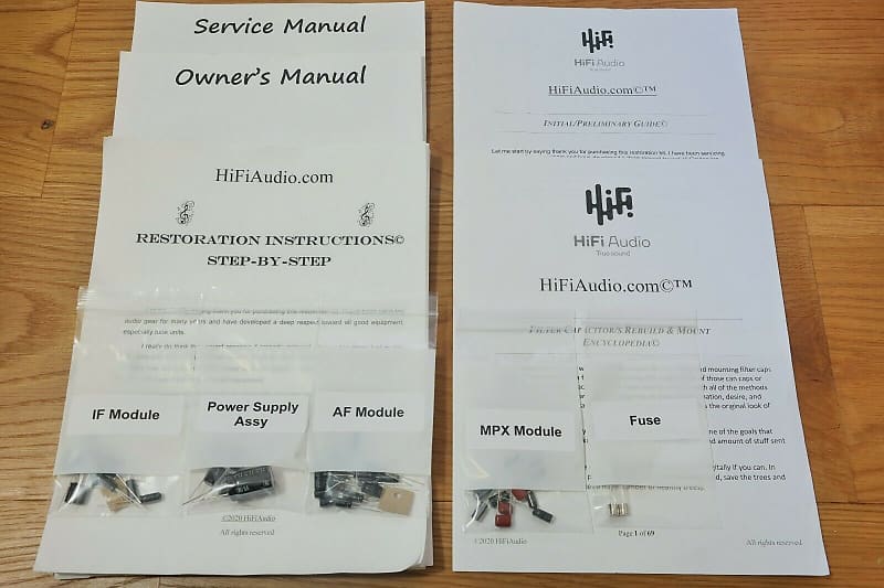 Kenwood KT-8005 restoration kit filter capacitor repair rebuild fix  			