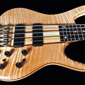 2015 Ken Smith 5WTE ELITE White Tiger Flamed Maple 5-String Bass image 2