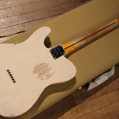 Fender Limited Edition Custom Shop '53 HS Telecaster Heavy Relic Aged White Blonde image 10