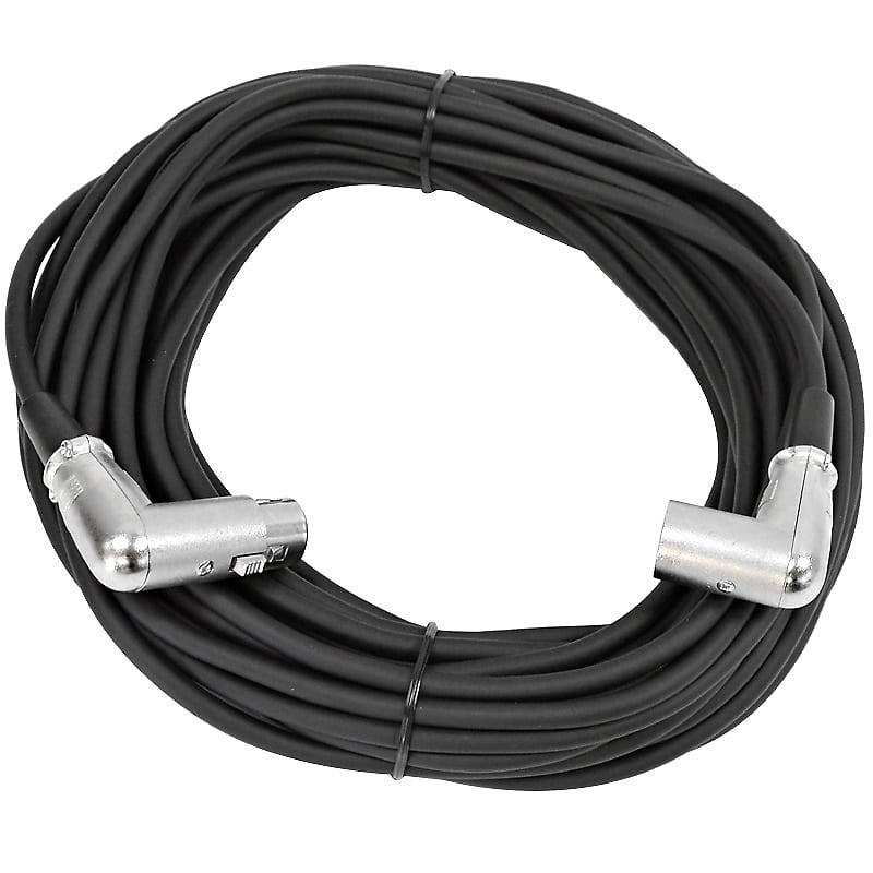 Seismic Audio - 50' XLR Right Angle Microphone Cable - 50' Foot Mic Cord - NEW image 1