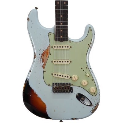 Fender Custom Shop '61 Stratocaster Heavy Relic, Faded Aged Sonic Blue over 3-Colour Sunburst for sale