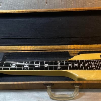 1952 Oahu- Lap Steel- White Mother of Pearl White Pearl - With Original Hard Case - Original Pots image 8