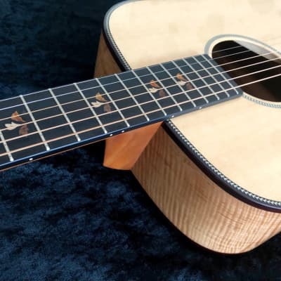 New Terry Pack DBS acoustic dreadnought guitar, solid banglang, spruce, as used by James Bartholomew image 6