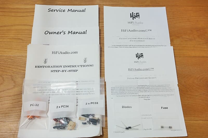 Dynaco PAT-5 restoration kit filter capacitor repair rebuild fix  			