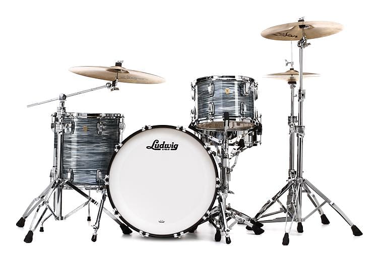 Ludwig Classic Maple Fab 3-piece Shell Pack - Vintage Blue Oyster image 1