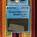 Boss CS-1 Compression Sustainer (Black Label)metal screw Japan. 1978 - 1982 ink stamped serial number