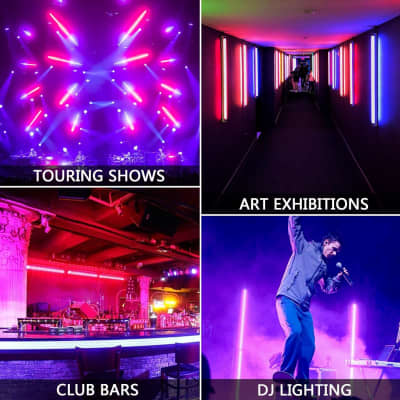 LED Stage Pixel Light Bar - 2Pack 60W 90LED Seamless Splicing RGB DJ Light Bar With 67 Chase Programs & 37 Stactic Colors By DMX Control For Event Wedding Church Birthday