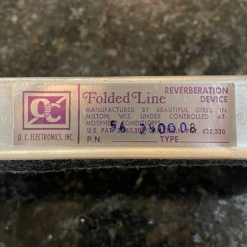 Sunn Beta Lead Spring Reverb Tank Folded Line Reverberation Reverb