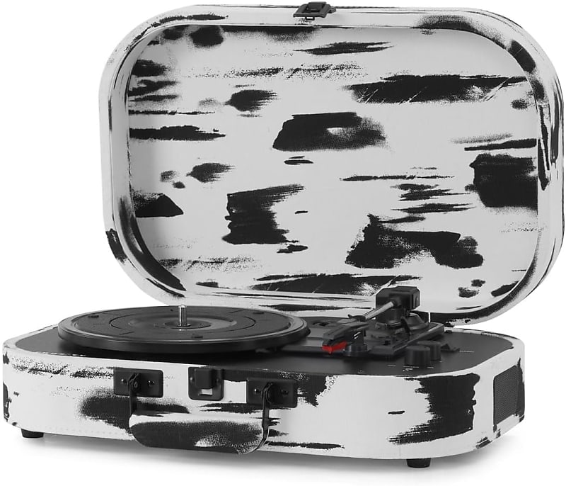 Crosley Discovery Portable Turntable in Black and White with