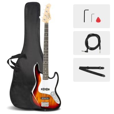 Glarry GJazz Electric Bass Guitar Sunset for sale