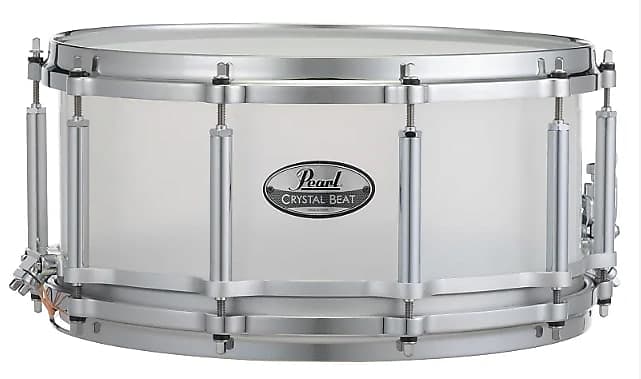 Pearl CRB1465S/C733 Crystal Beat 14x6.5" Snare Drum 2014 - Frost Acrylic - Shell ONLY image 1