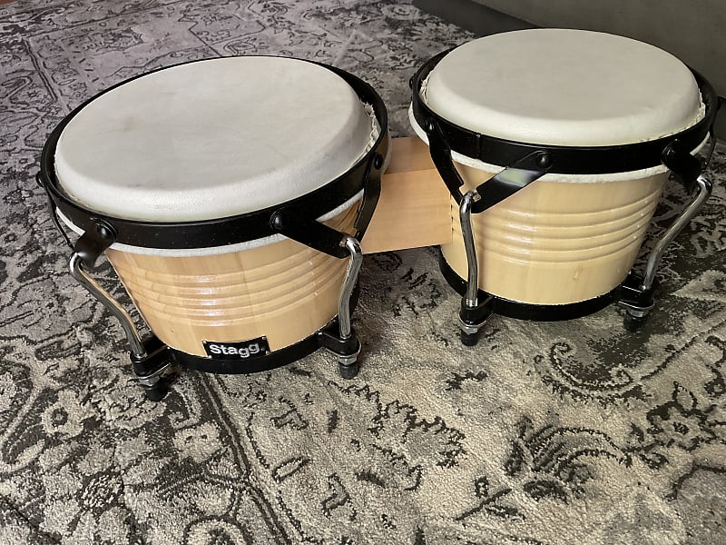 Stagg Wood Bongos BW 200 7.5” & 6.5” Reverb