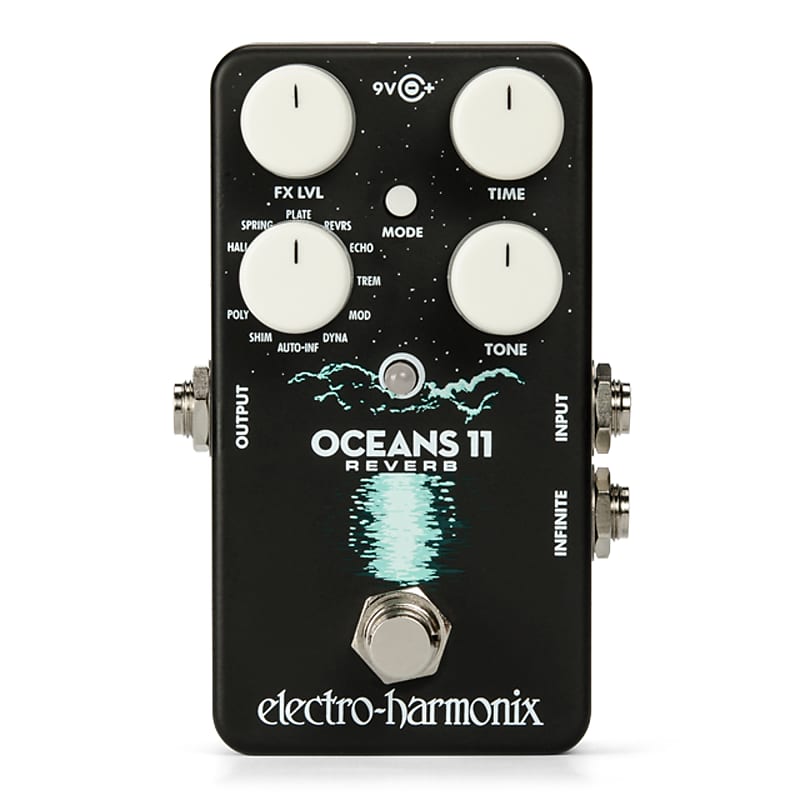 Electro-Harmonix EHX Oceans 11 Eleven Reverb Hall Spring Guitar Effects Pedal image 1