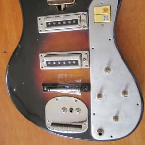 Teisco MJ-2 Parts Guitar (broken truss rod) mid 1960's Sunburst image 2